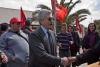 Massimo D'Alema con gli scioperanti di Monna De'Lizia (foto Giuseppe Fanizza)